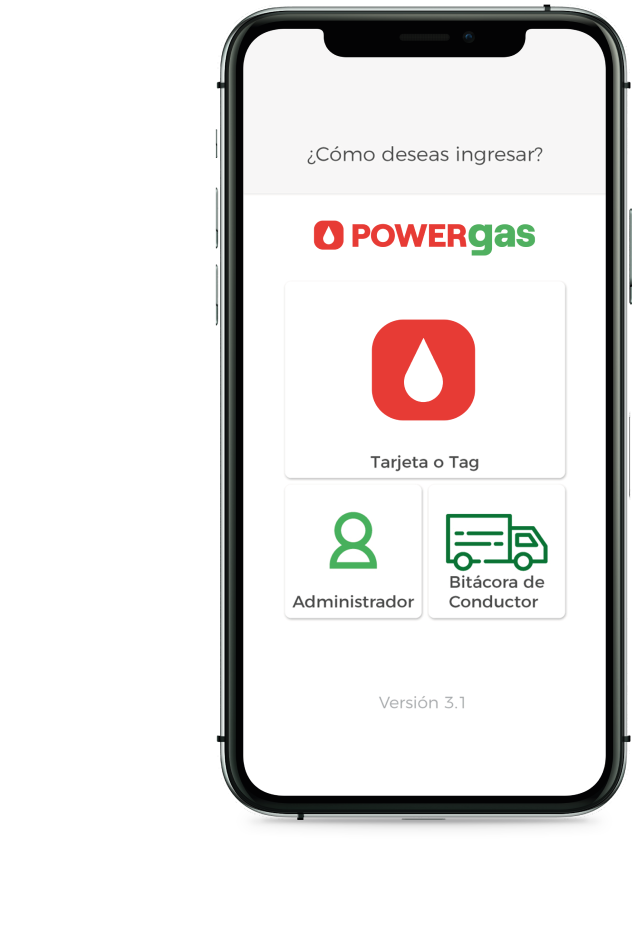 App móvil PowerGAS login