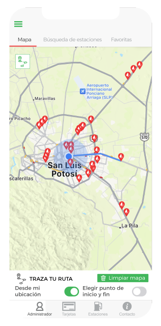 Mapa de estaciones