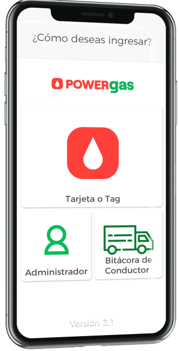 App móvil PowerGAS login